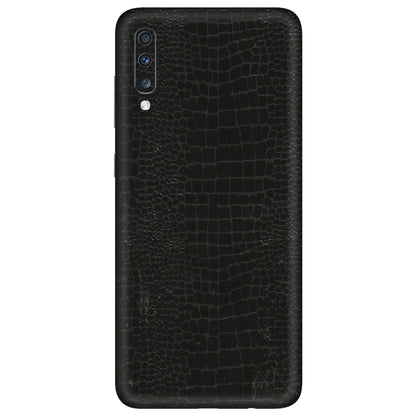 Samsung A/S Series Phone Skins (All Models) - Snake Leather Black - 3D Embossed Finish (L-107) Samsung Galaxy A70