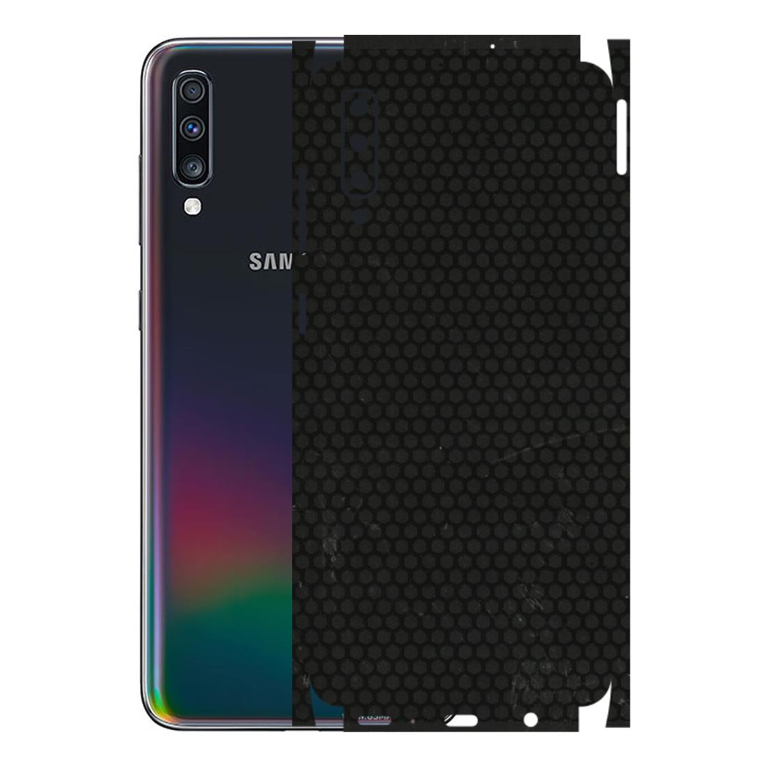 Samsung A/S Series Phone Skins (All Models) - Black honeycomb - 3D Embossed Finish (L-114) Samsung Galaxy A70