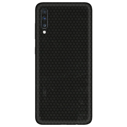 Samsung A/S Series Phone Skins (All Models) - Black honeycomb - 3D Embossed Finish (L-114) Samsung Galaxy A70