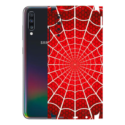 Samsung A/S Series Phone Skins (All Models) - Classic Spidey Web - 3D Embossed Finish (L-115) Samsung Galaxy A70
