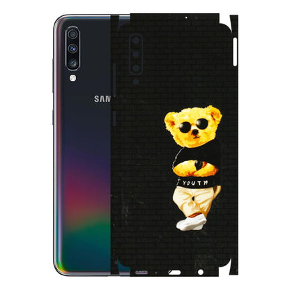Samsung A/S Series Phone Skins (All Models) - Classy Teddy Bear - 3D Embossed Finish (L-116) Samsung Galaxy A70