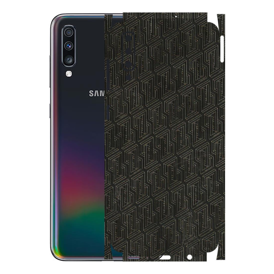 Samsung A/S Series Phone Skins (All Models) - Black Abstract Pattern - 3D Embossed Finish (L-117) Samsung Galaxy A70