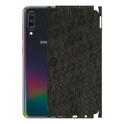 Samsung A/S Series Phone Skins (All Models) - Black Abstract Pattern - 3D Embossed Finish (L-117) Samsung Galaxy A70