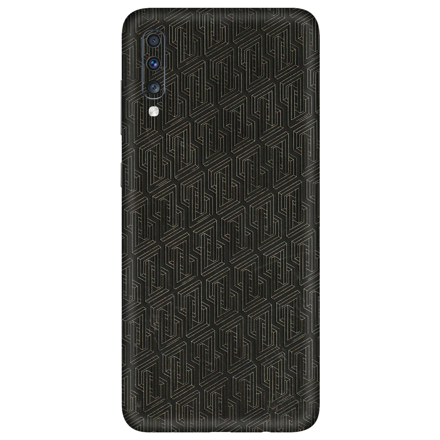 Samsung A/S Series Phone Skins (All Models) - Black Abstract Pattern - 3D Embossed Finish (L-117) Samsung Galaxy A70