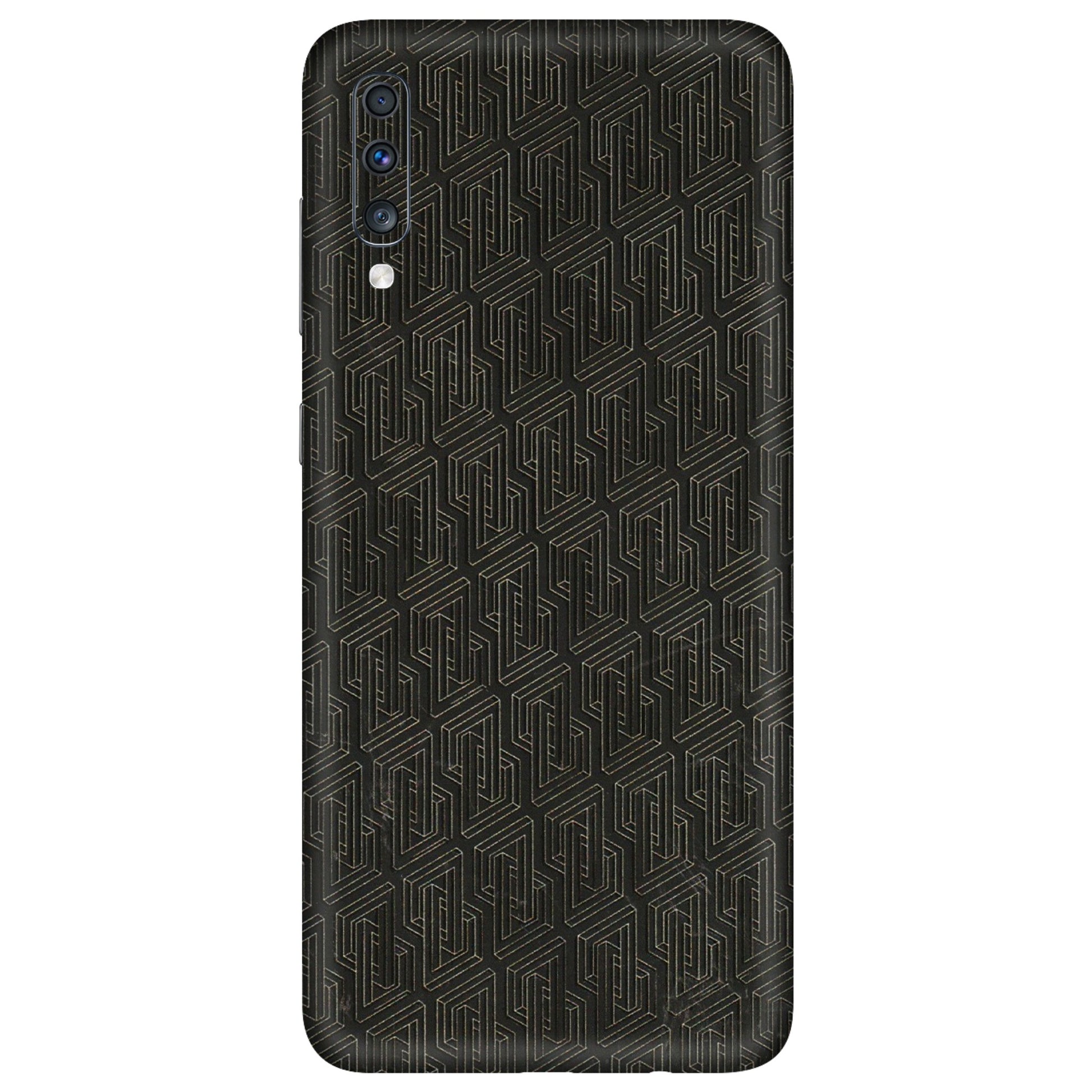 Samsung A/S Series Phone Skins (All Models) - Black Abstract Pattern - 3D Embossed Finish (L-117) Samsung Galaxy A70