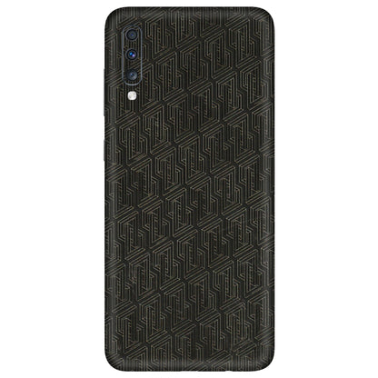 Samsung A/S Series Phone Skins (All Models) - Black Abstract Pattern - 3D Embossed Finish (L-117) Samsung Galaxy A70