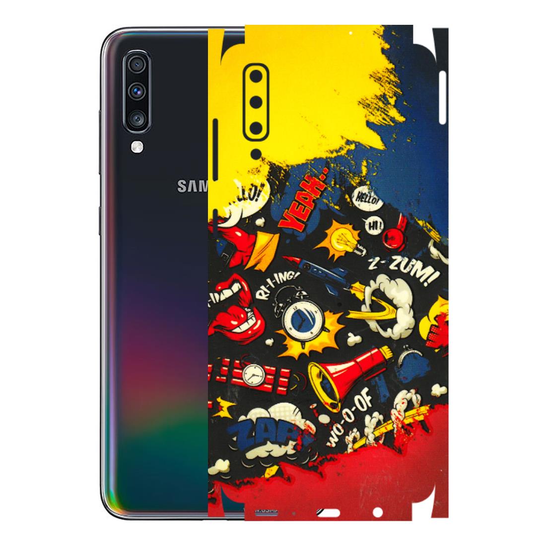 Samsung A/S Series Phone Skins (All Models) - Pacific Doodle Art - 3D Embossed Finish (L-120) Samsung Galaxy A70
