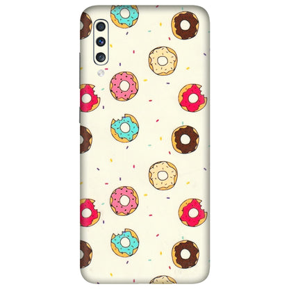 Samsung A/S Series Phone Skins (All Models) - Mini Donuts Doodle Art - 3D Embossed Finish (L-122) Samsung Galaxy A70