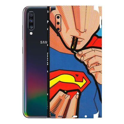 Samsung A/S Series Phone Skins (All Models) - Superman Sutta - 3D Embossed Finish (L-130) Samsung Galaxy A70
