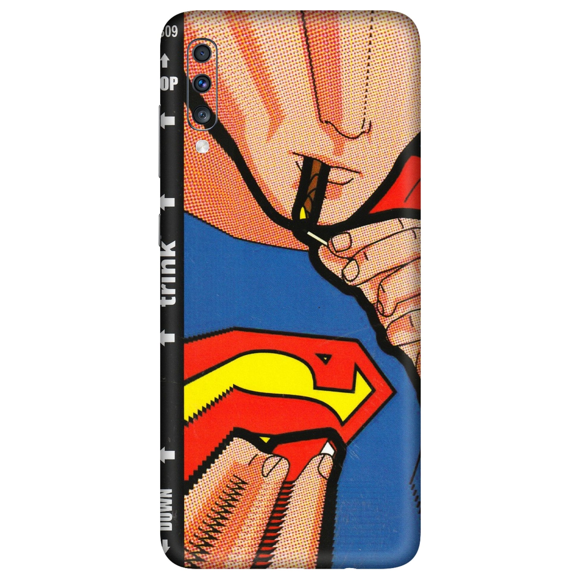 Samsung A/S Series Phone Skins (All Models) - Superman Sutta - 3D Embossed Finish (L-130) Samsung Galaxy A70