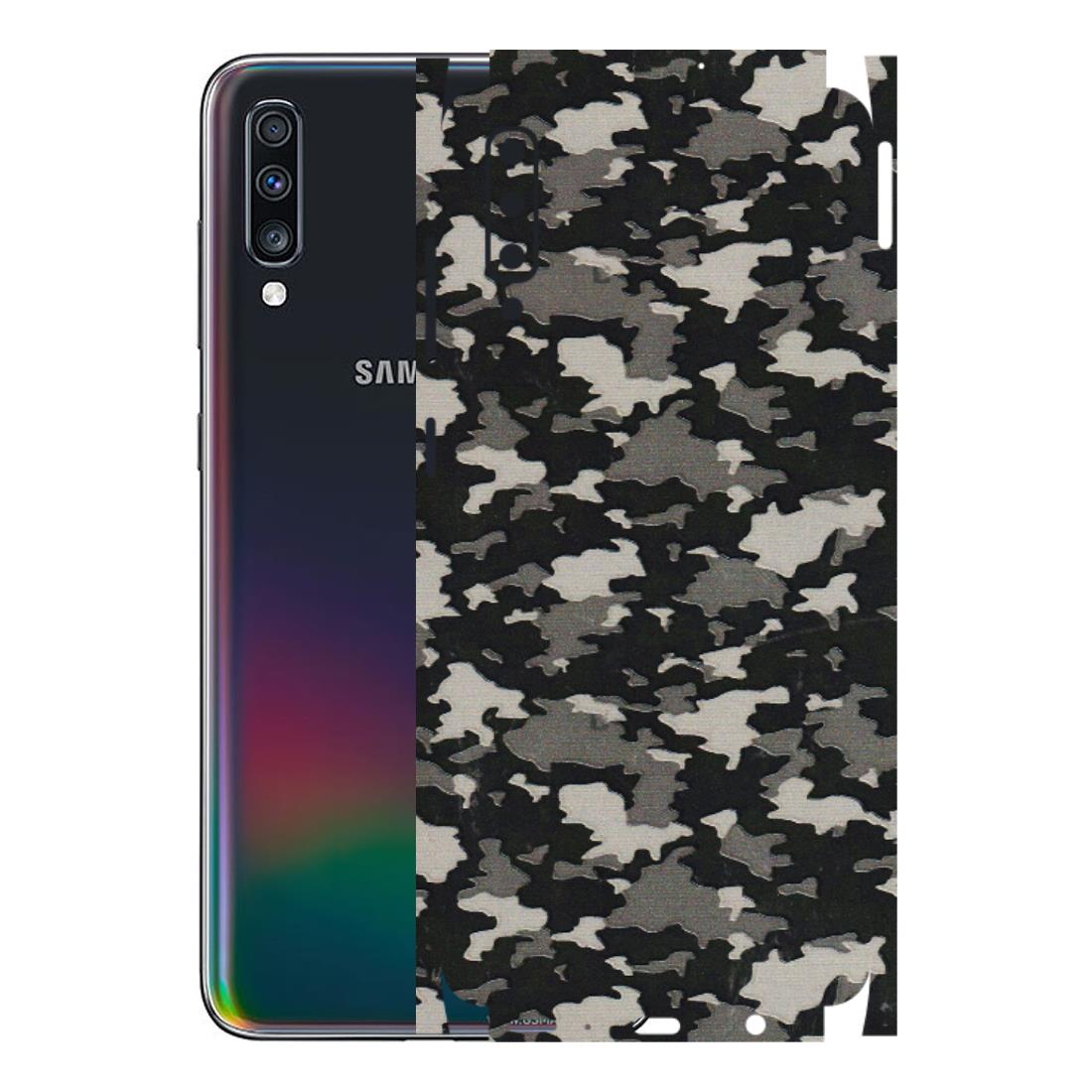 Samsung A/S Series Phone Skins (All Models) - Black/Grey Camoflaunge - 3D Embossed Finish (L-142) Samsung Galaxy A70