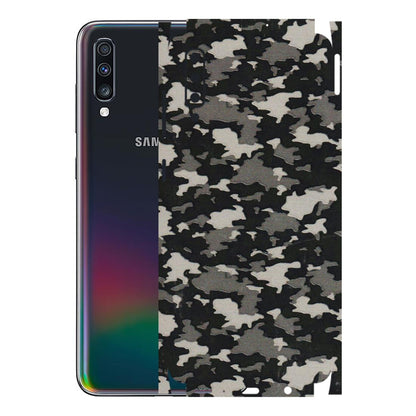 Samsung A/S Series Phone Skins (All Models) - Black/Grey Camoflaunge - 3D Embossed Finish (L-142) Samsung Galaxy A70