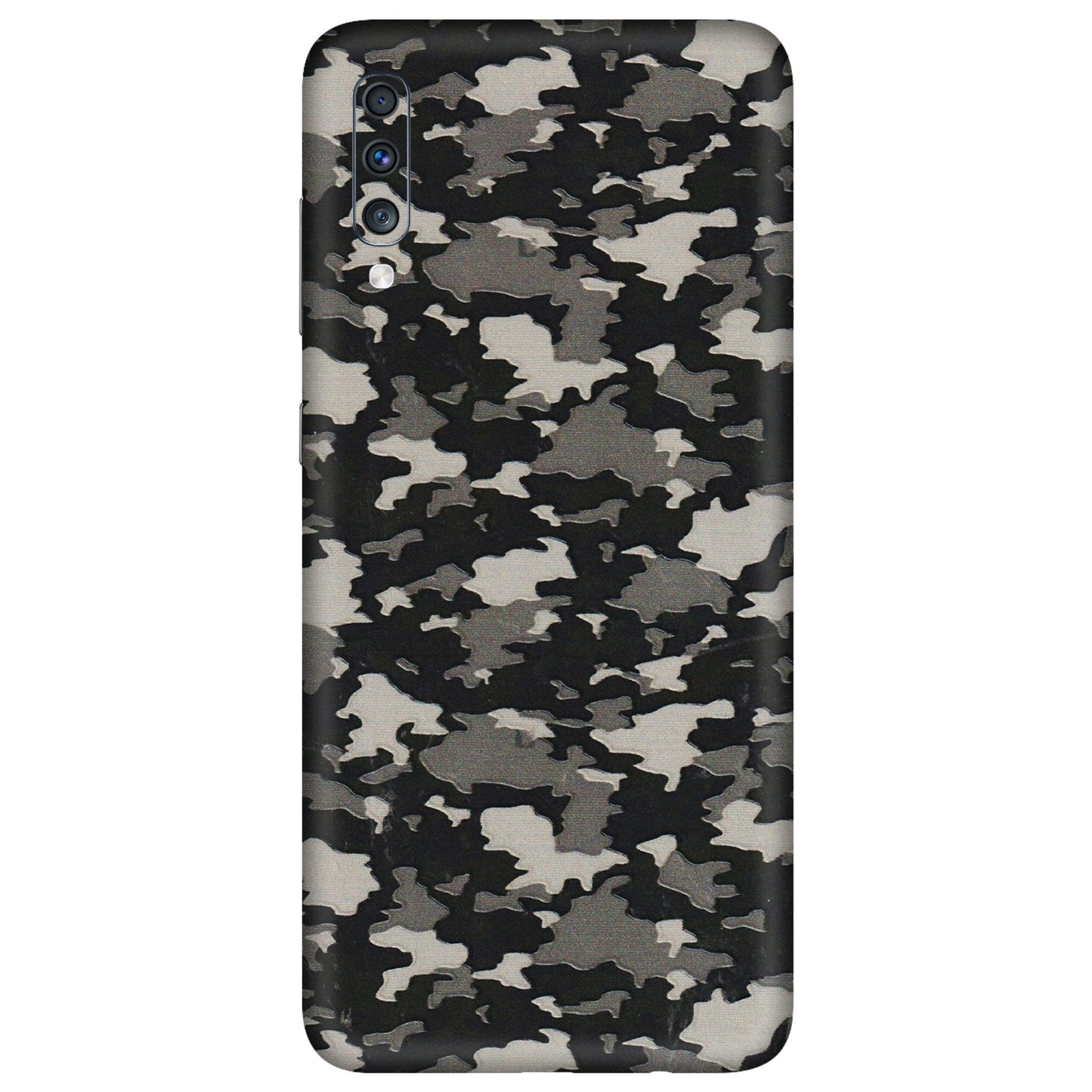 Samsung A/S Series Phone Skins (All Models) - Black/Grey Camoflaunge - 3D Embossed Finish (L-142) Samsung Galaxy A70