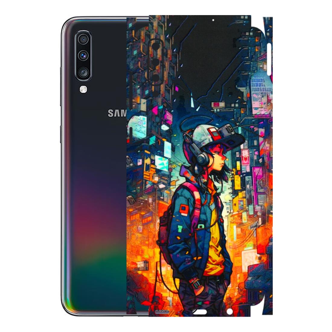 Samsung A/S Series Phone Skins (All Models) - Street Anime Guy - 3D Embossed Finish (L-158) Samsung Galaxy A70