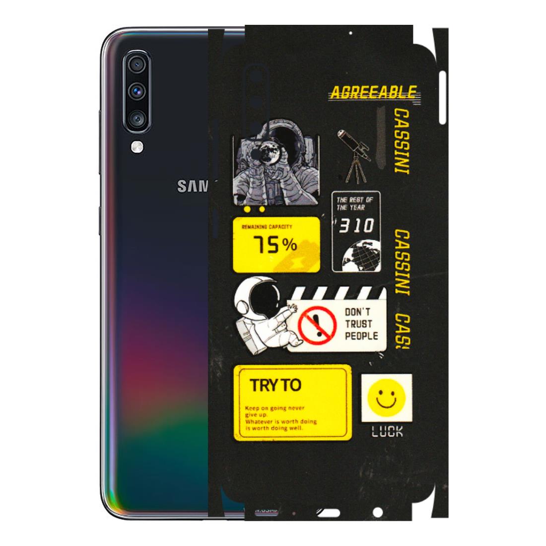 Samsung A/S Series Phone Skins (All Models) - Black Cassini - 3D Embossed Finish (L-161) Samsung Galaxy A70