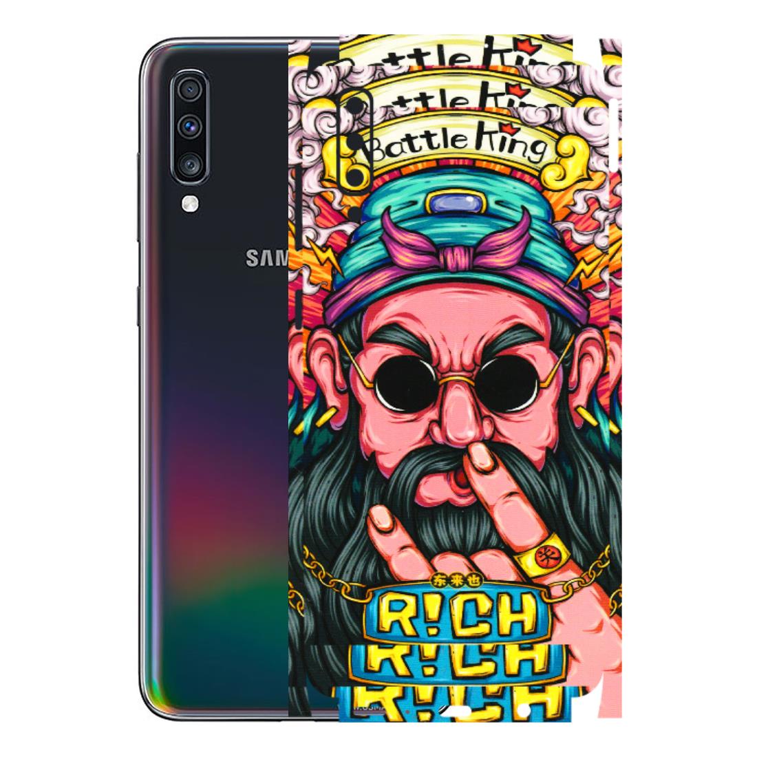 Samsung A/S Series Phone Skins (All Models) - Battle King Dude Face - 3D Embossed Finish (L-178) Samsung Galaxy A70