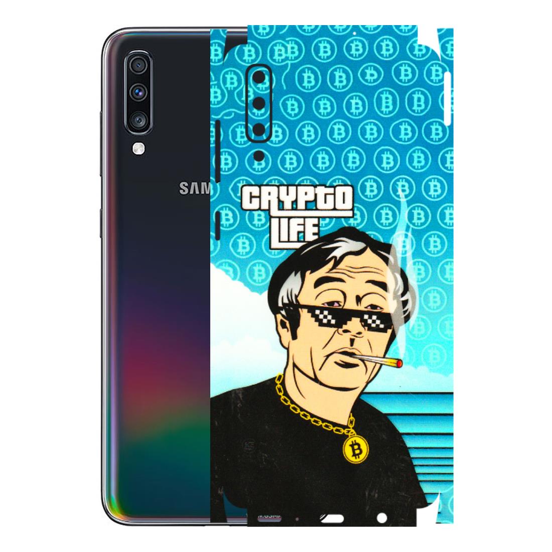 Samsung A/S Series Phone Skins (All Models) - Crypto Thug Life - 3D Embossed Finish (L-179) Samsung Galaxy A70