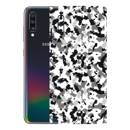 Samsung A/S Series Phone Skins (All Models) - White Black Camouflage - 3D Embossed Finish (L-18) Samsung Galaxy A70