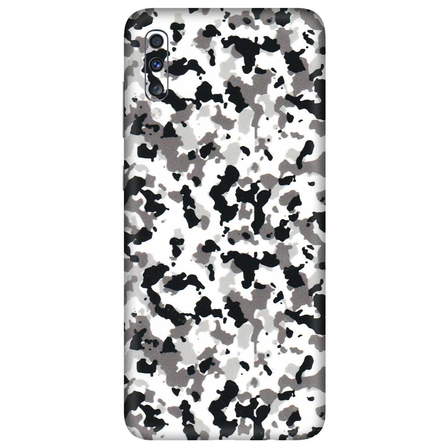 Samsung A/S Series Phone Skins (All Models) - White Black Camouflage - 3D Embossed Finish (L-18) Samsung Galaxy A70