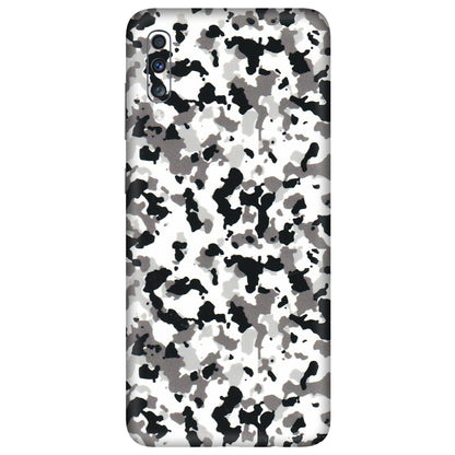Samsung A/S Series Phone Skins (All Models) - White Black Camouflage - 3D Embossed Finish (L-18) Samsung Galaxy A70
