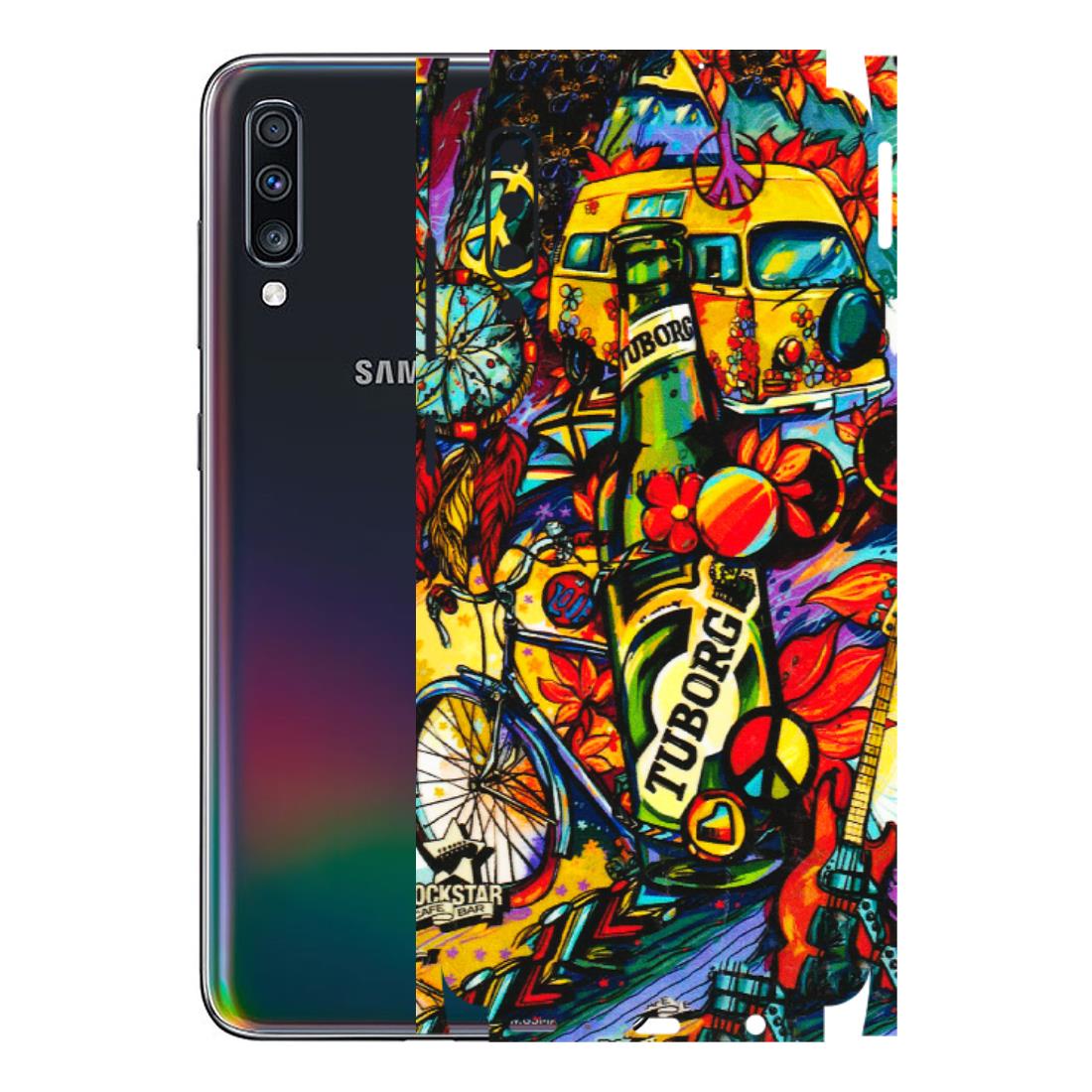 Samsung A/S Series Phone Skins (All Models) - Cool Beer Bottle - 3D Embossed Finish (L-193) Samsung Galaxy A70