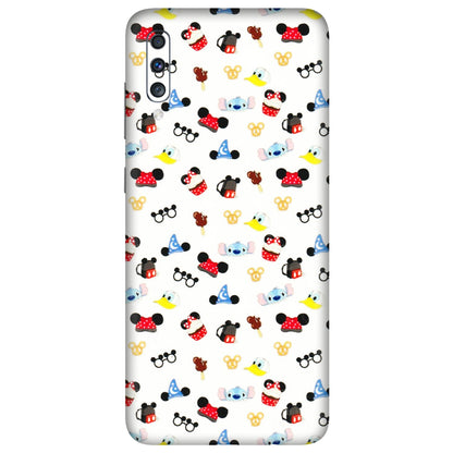 Samsung A/S Series Phone Skins (All Models) - Minnie Mouse & Donald Doodles s - 3D Embossed Finish (L-194) Samsung Galaxy A70