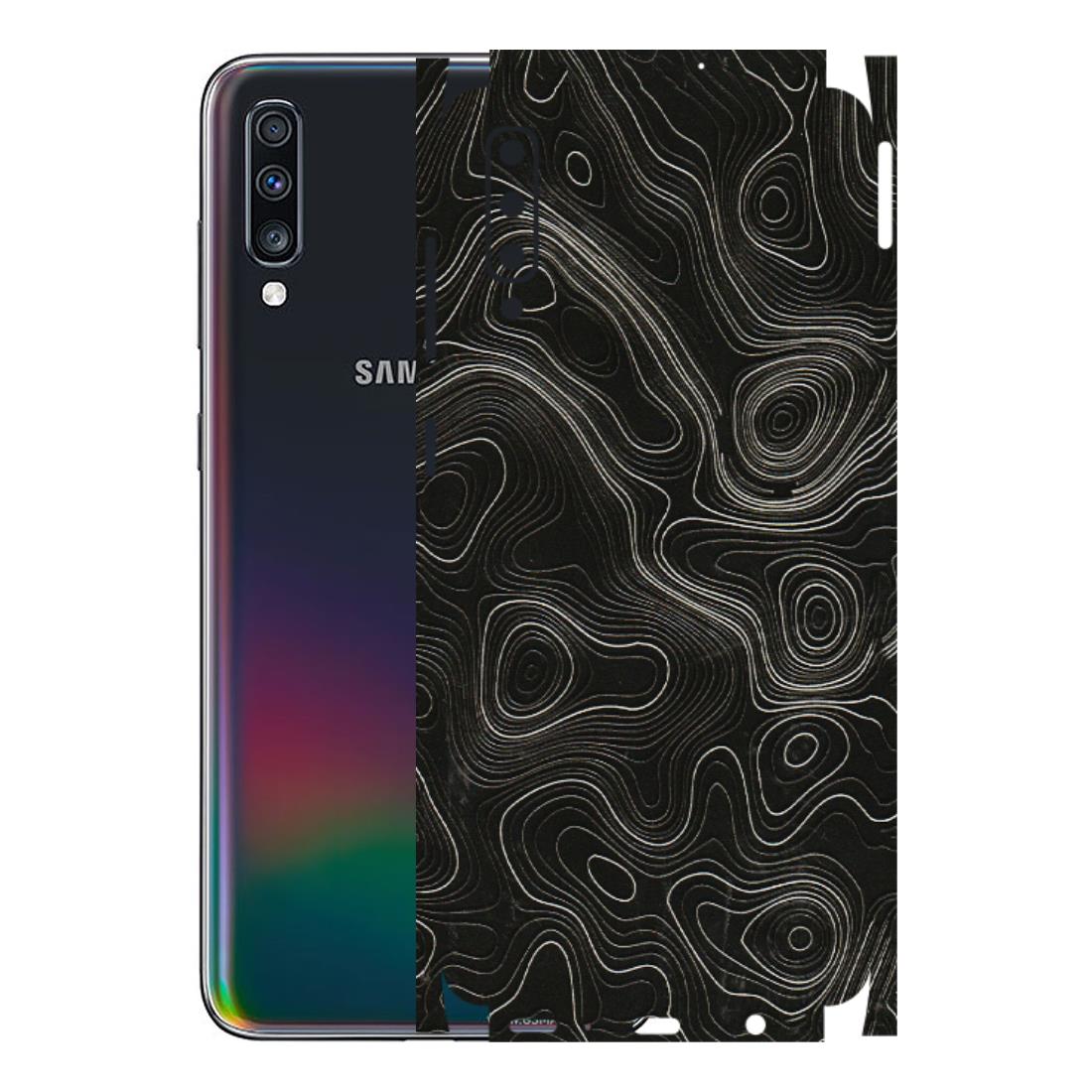 Samsung A/S Series Phone Skins (All Models) - Black Swirl - 3D Embossed Finish (L-196) Samsung Galaxy A70