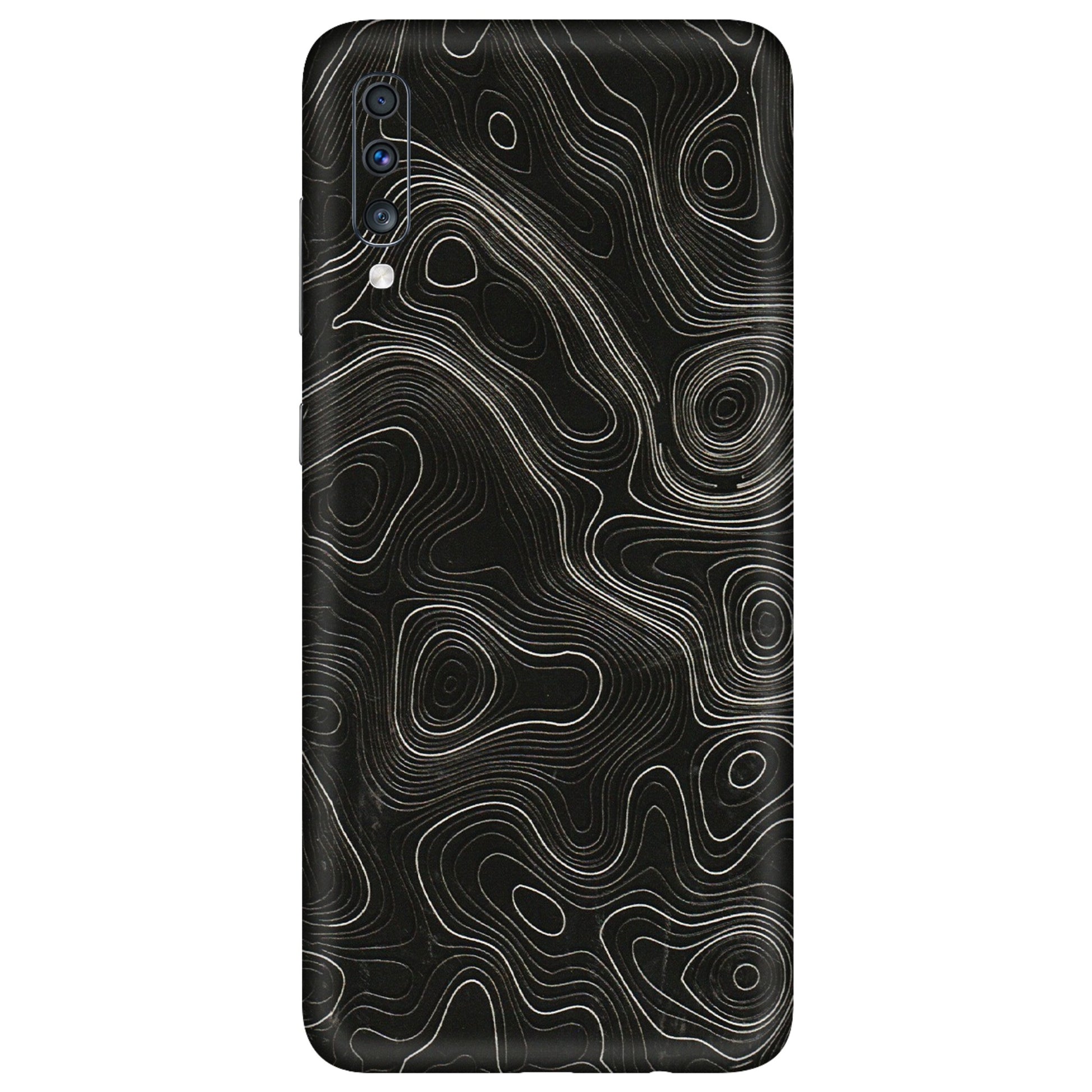 Samsung A/S Series Phone Skins (All Models) - Black Swirl - 3D Embossed Finish (L-196) Samsung Galaxy A70