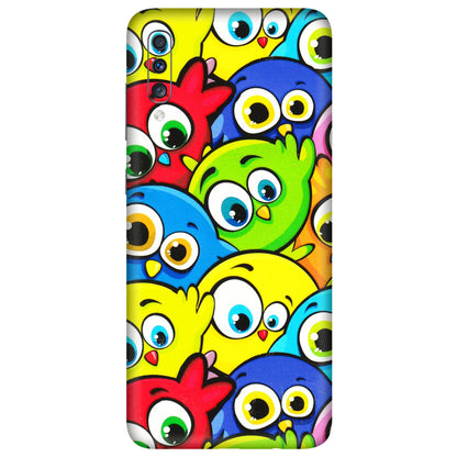 Samsung A/S Series Phone Skins (All Models) - Cute Fluffy Birds - 3D Embossed Finish (L-213) Samsung Galaxy A70