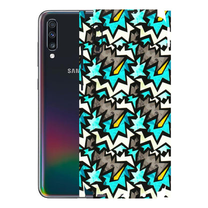 Samsung A/S Series Phone Skins (All Models) - Funky Zig Zag - 3D Embossed Finish (L-223) Samsung Galaxy A70