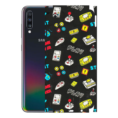 Samsung A/S Series Phone Skins (All Models) - Gaming Doodles - 3D Embossed Finish (L-224) Samsung Galaxy A70