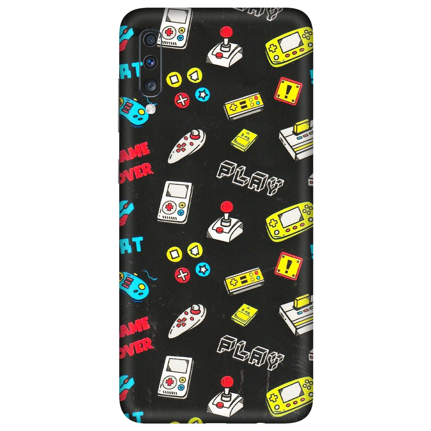 Samsung A/S Series Phone Skins (All Models) - Gaming Doodles - 3D Embossed Finish (L-224) Samsung Galaxy A70