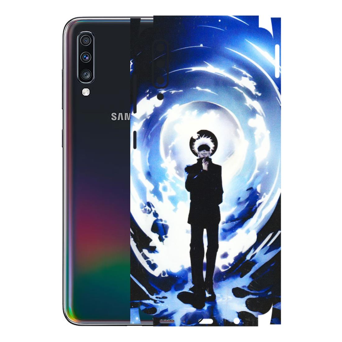 Samsung A/S Series Phone Skins (All Models) - Satoru Gojo Dark Blue - 3D Embossed Finish (L-235) Samsung Galaxy A70