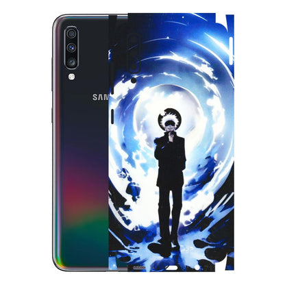 Samsung A/S Series Phone Skins (All Models) - Satoru Gojo Dark Blue - 3D Embossed Finish (L-235) Samsung Galaxy A70