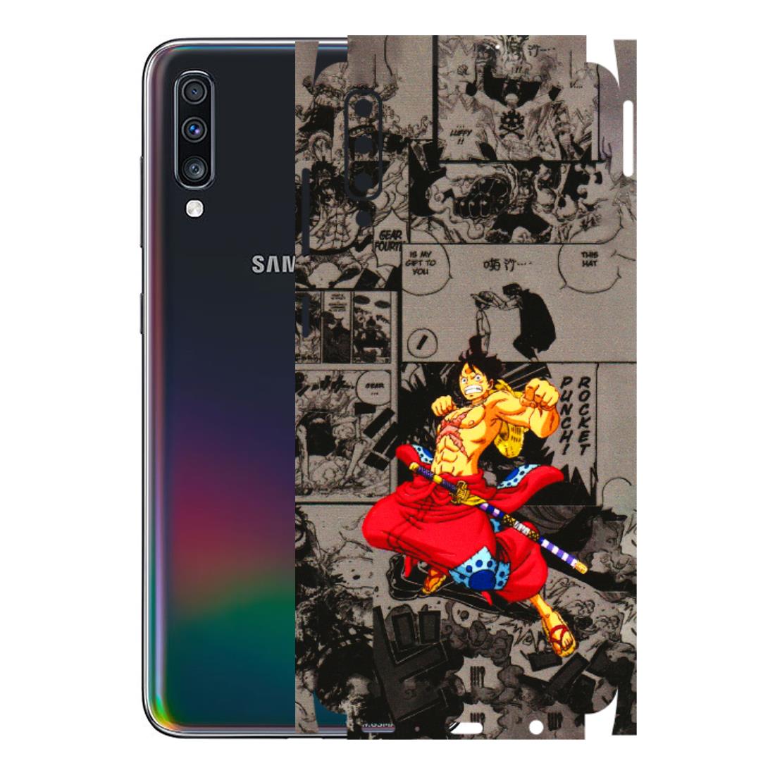 Samsung A/S Series Phone Skins (All Models) - One Piece Rocket Punch Manga - 3D Embossed Finish (L-25) Samsung Galaxy A70
