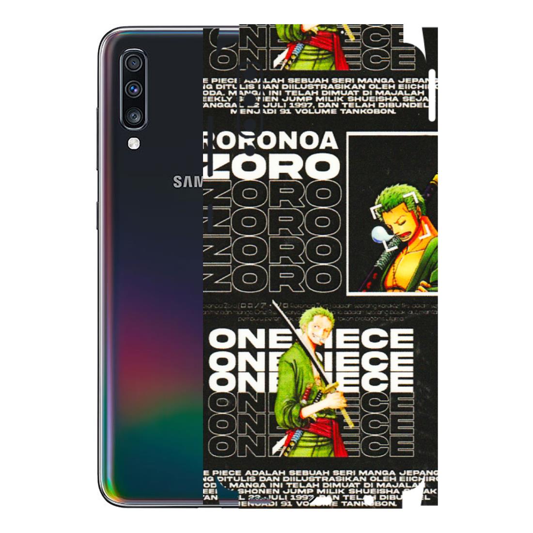 Samsung A/S Series Phone Skins (All Models) - One Piece Zoro - 3D Embossed Finish (L-250) Samsung Galaxy A70