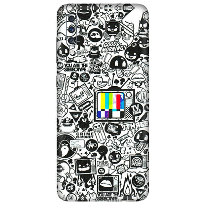 Samsung A/S Series Phone Skins (All Models) - Doodles Positive Art - 3D Embossed Finish (L-263) Samsung Galaxy A70