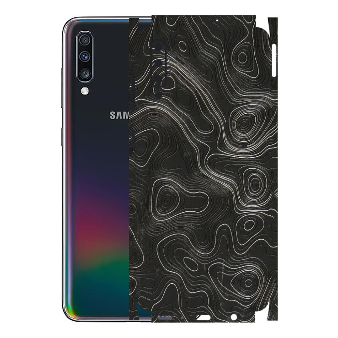 Samsung A/S Series Phone Skins (All Models) - Abstract White Line Map - 3D Embossed Finish (L-269) Samsung Galaxy A70