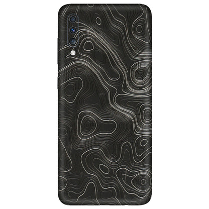 Samsung A/S Series Phone Skins (All Models) - Abstract White Line Map - 3D Embossed Finish (L-269) Samsung Galaxy A70