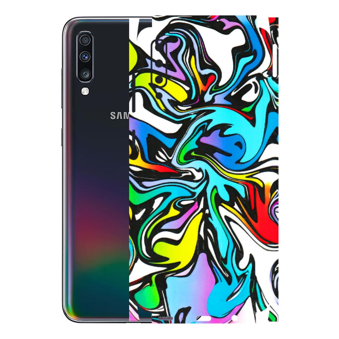 Samsung A/S Series Phone Skins (All Models) - Abstract Colour Paints - 3D Embossed Finish (L-271) Samsung Galaxy A70