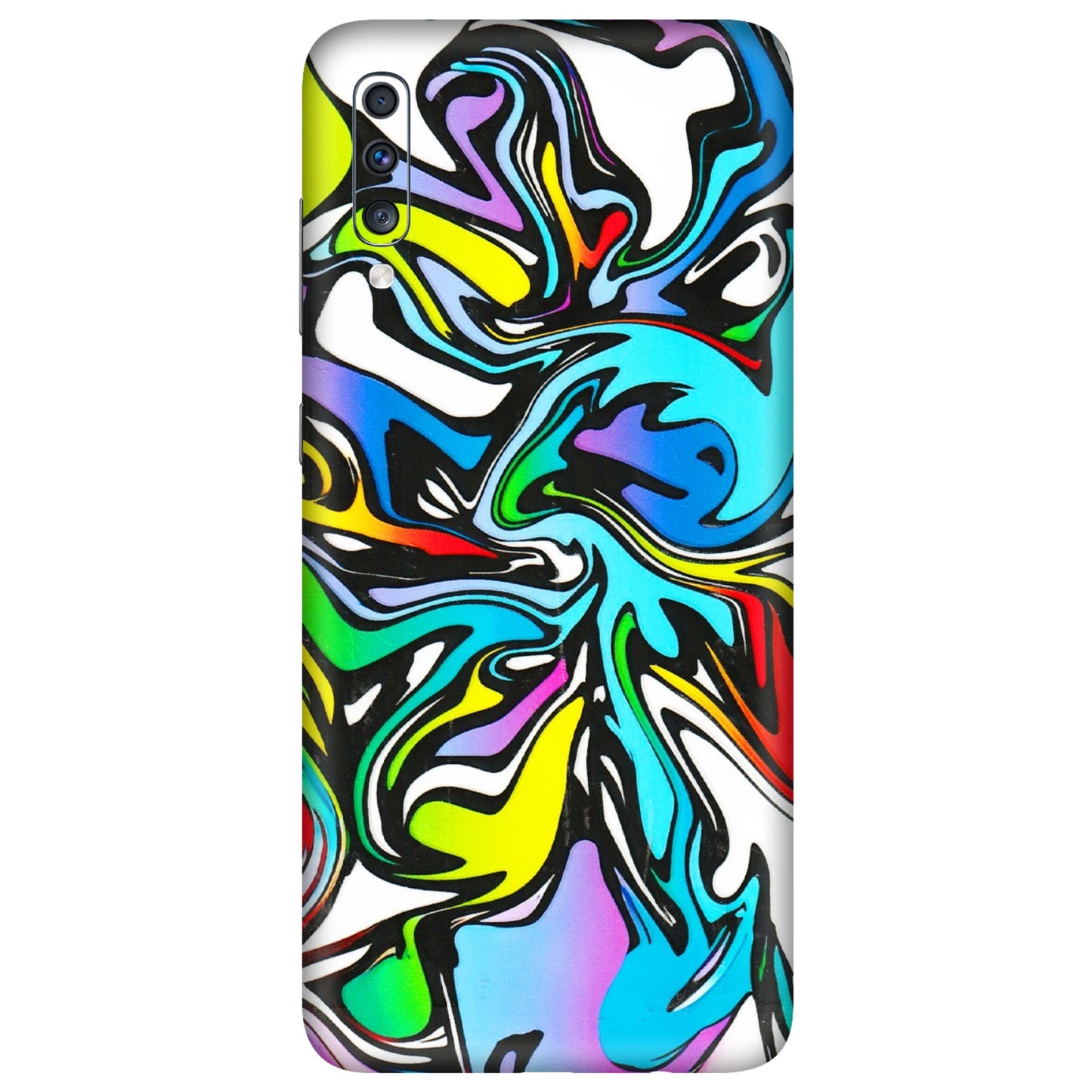 Samsung A/S Series Phone Skins (All Models) - Abstract Colour Paints - 3D Embossed Finish (L-271) Samsung Galaxy A70