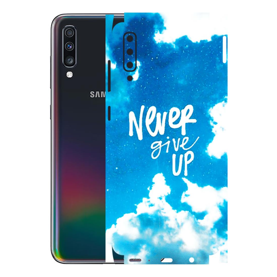 Samsung A/S Series Phone Skins (All Models) - Never Give Up - 3D Embossed Finish (L-279) Samsung Galaxy A70
