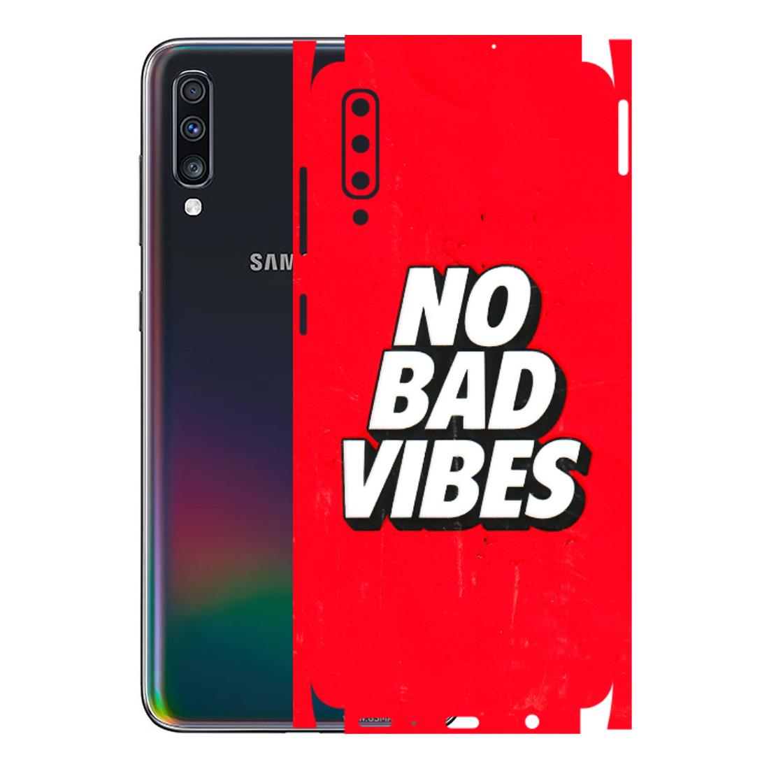 Samsung A/S Series Phone Skins (All Models) - No Bad Vibes - 3D Embossed Finish (L-280) Samsung Galaxy A70