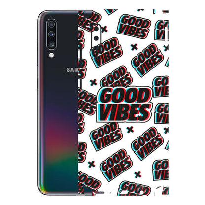 Samsung A/S Series Phone Skins (All Models) - Good Vibes - 3D Embossed Finish (L-282) Samsung Galaxy A70