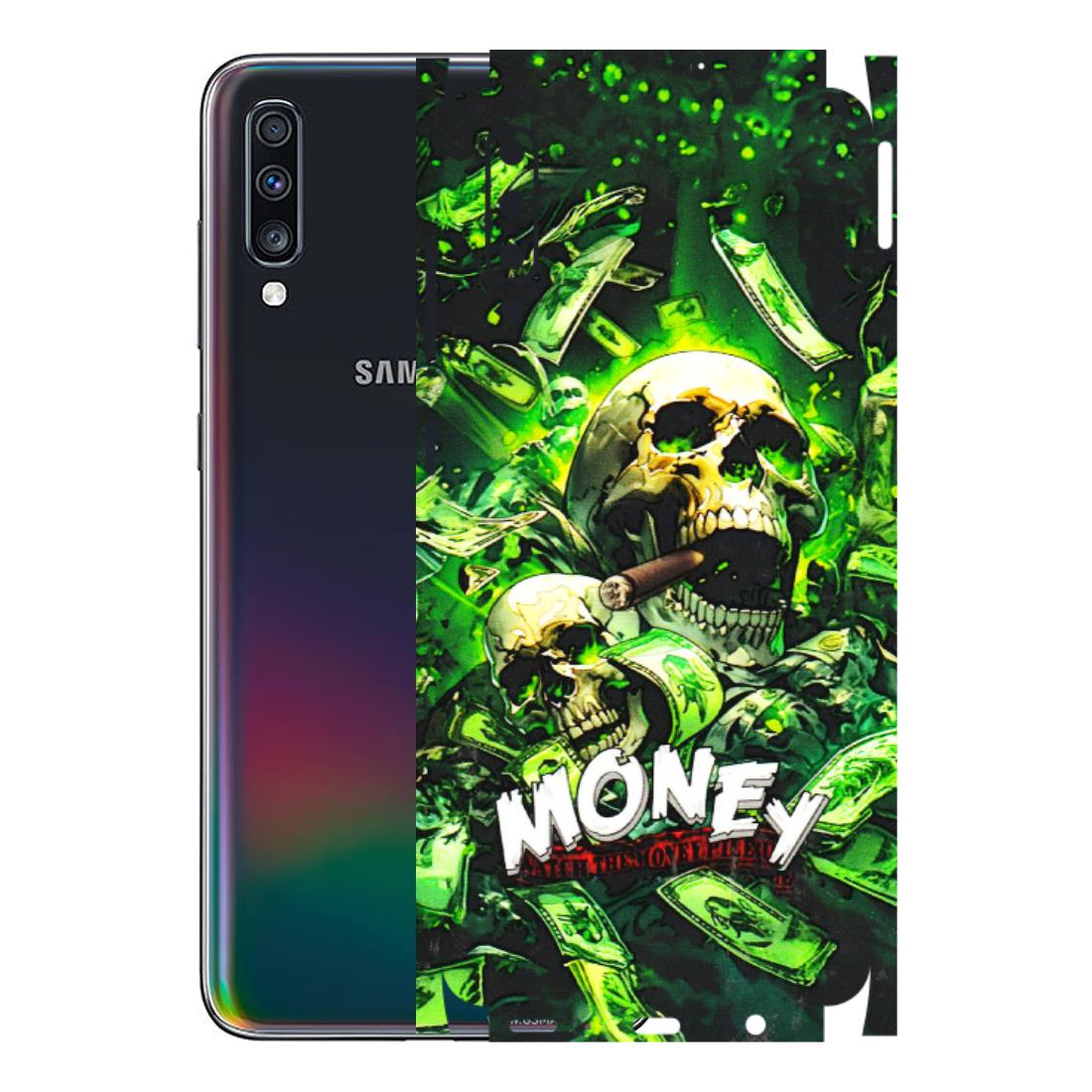Samsung A/S Series Phone Skins (All Models) - Skull Money - 3D Embossed Finish (L-303) Samsung Galaxy A70