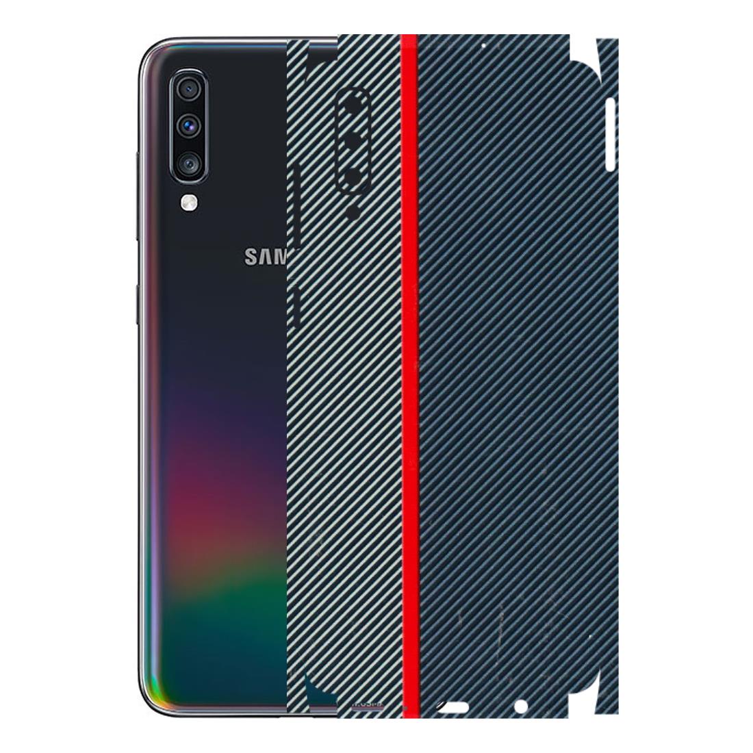 Samsung A/S Series Phone Skins (All Models) - Blue Sober Lines - 3D Embossed Finish (L-305) Samsung Galaxy A70