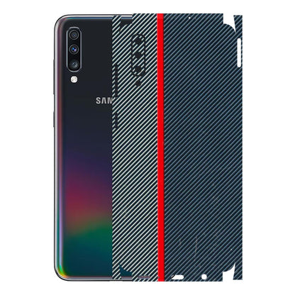 Samsung A/S Series Phone Skins (All Models) - Blue Sober Lines - 3D Embossed Finish (L-305) Samsung Galaxy A70