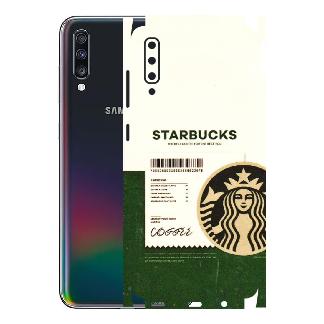 Samsung A/S Series Phone Skins (All Models) - Starbucks Barcode - 3D Embossed Finish (L-308) Samsung Galaxy A70