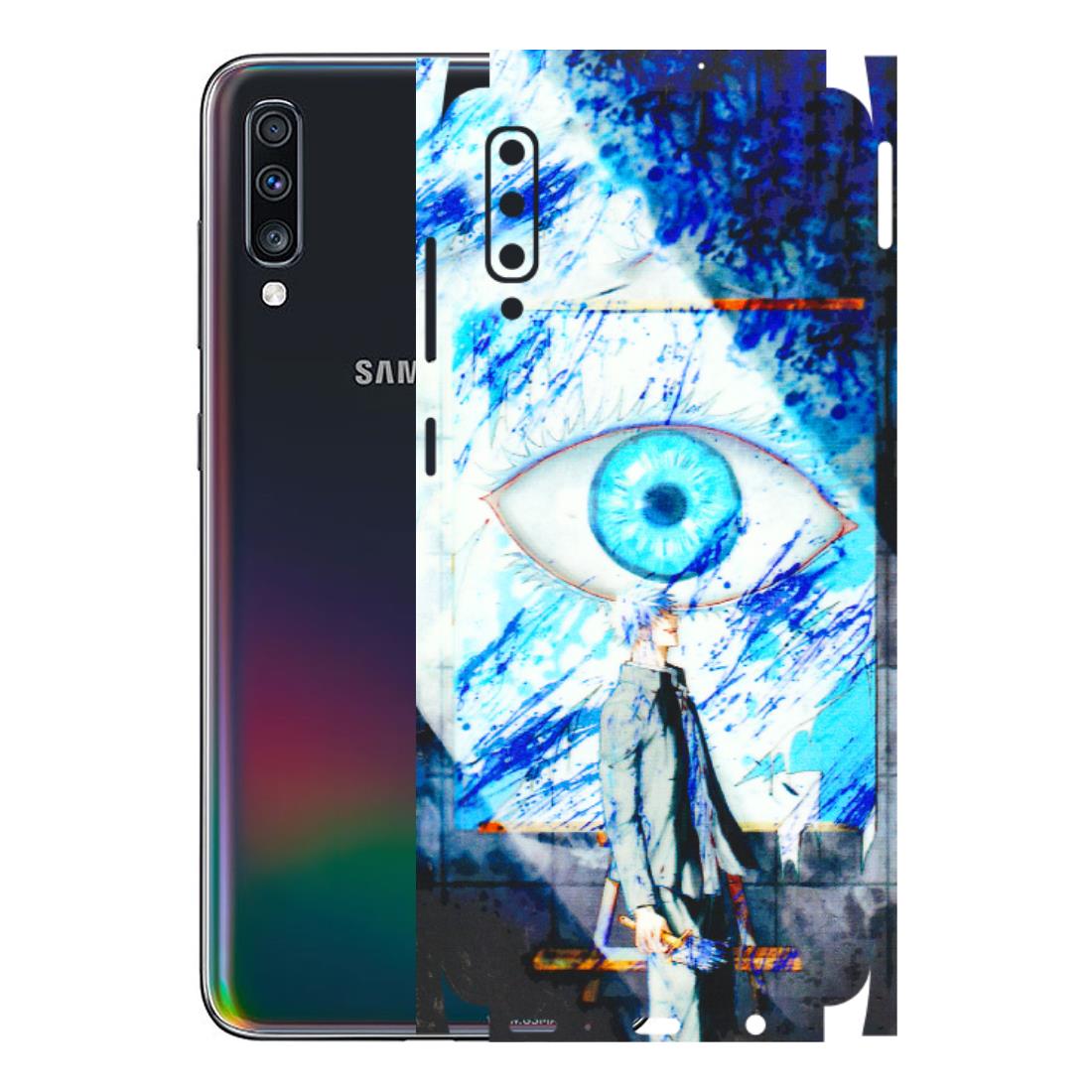 Samsung A/S Series Phone Skins (All Models) - Anime Sea Blue Eye - 3D Embossed Finish (L-318) Samsung Galaxy A70