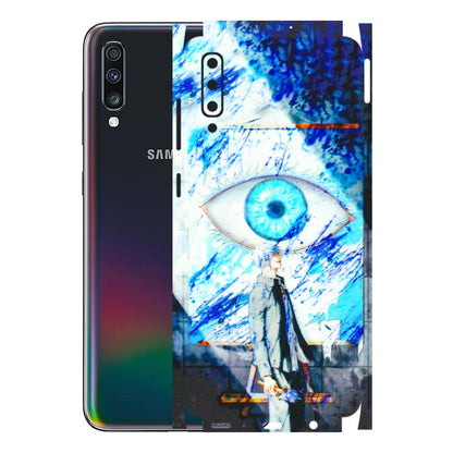 Samsung A/S Series Phone Skins (All Models) - Anime Sea Blue Eye - 3D Embossed Finish (L-318) Samsung Galaxy A70